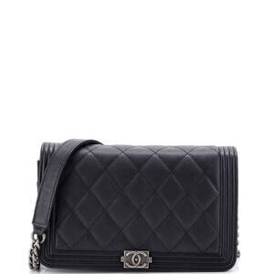Chanel Boy Wallet on Chain Quilted Caviar